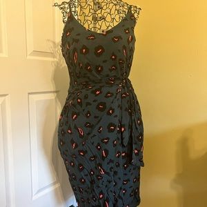 Blue and Pink wrap dress